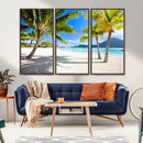 Blue Beach and Sea Wall Art Canvas Print by MyGreatCanvas | Canvas Wall Art Prints | Photo Prints & Wall Decor