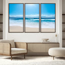 Wall Art Canvas Print Shiny Blue Sea and Beach by MyGreatCanvas | Canvas Wall Art Prints | Photo Prints & Wall Decor