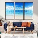 Beach Scene Canvas Wall Art Print – Tranquil Ocean Horizon by MyGreatCanvas | Canvas Wall Art Prints | Photo Prints & Wall Decor