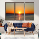 Golden Horizon Sunset Over Ocean Wall Art Canvas Print – by MyGreatCanvas | Canvas Wall Art Prints | Photo Prints & Wall Decor