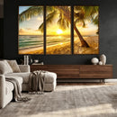Beach Sunset Canvas Wall Art Print - Tropical Beach Canvas by MyGreatCanvas | Canvas Wall Art Prints | Photo Prints & Wall Decor