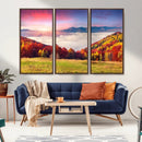 Autumn Mountain Foggy Landscape Wall Art Canvas Print | by MyGreatCanvas | Canvas Wall Art Prints | Photo Prints & Wall Decor
