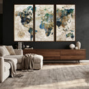 Framed Vintage World Map Wall Art – Abstract Map Canvas by MyGreatCanvas | Canvas Wall Art Prints | Photo Prints & Wall Decor