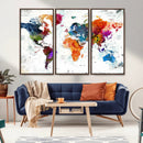 World Map Canvas Print – Framed Travel Map Wall Art for by MyGreatCanvas | Canvas Wall Art Prints | Photo Prints & Wall Decor