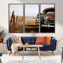 Old Rustic Classic Car Wall Art Canvas Print