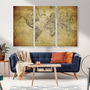 Push Pin World Map Canvas Print – Travel Tracker Wall Art