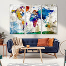 World Map Canvas Print – Framed Travel Map Wall Art for by MyGreatCanvas | Canvas Wall Art Prints | Photo Prints & Wall Decor