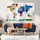 World Map Canvas Print – Detailed Map of the World Wall Art