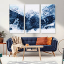 Abstract Blue Mountain Canvas Wall Art – Modern Triptych by MyGreatCanvas | Canvas Wall Art Prints | Photo Prints & Wall Decor