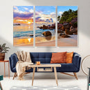 Tropical Island Beach Sunset Canvas Print