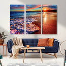 Colorful Coastal Sunset on the Beach Canvas Print, Ocean