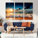 Golden Hour Sunset Over Ocean Waves Wall Art Canvas Print | by MyGreatCanvas | Canvas Wall Art Prints | Photo Prints & Wall Decor