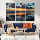 Beach Sunset Print - Stunning Ocean Canvas Artwork with