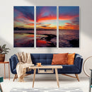 Glorious Sunset on The Beach Wall Art Canvas Print