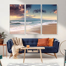 Cloudy Weather Beach Sunset Canvas Print | Sunrise Wall Art by MyGreatCanvas | Canvas Wall Art Prints | Photo Prints & Wall Decor