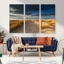 Ocean Beach Dark Clouds Wall Art Canvas Print