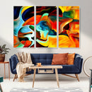 Human Love Figures Abstract Wall Art Canvas Print