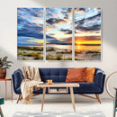 Sunset On The Ocean Wall Art Canvas Print