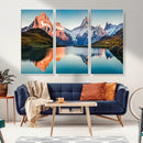 Landscape Mountain and Lake View Wall Art Canvas Print