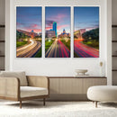 Dallas City Lights Large Wall Art Dallas Cityscape Canvas