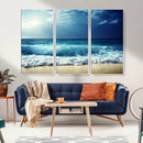 Majestic Ocean Wave Wall Art Canvas | 3 Panel Large Seascape