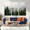 Forest Wall Art Canvas Print | Foggy Forest Wall Art | Pine