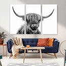 Scottish Highland Cow Cattle Art Print Wall Art Canvas Print by MyGreatCanvas | Canvas Wall Art Prints | Photo Prints & Wall Decor