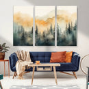 Abstract Forest Print - Mountain Wall Art | Autumn Landscape