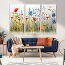 Colorful Wildflower Canvas Wall Art - Vibrant Floral