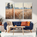 Golden Fields Canvas Wall Art Print – Serene Landscape of