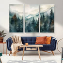 Serenity Forest Wall Art Canvas | Foggy Mountain Landscape