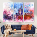 Disney Wall Art: Dreamy Watercolor Cinderella Castle Canvas by MyGreatCanvas | Canvas Wall Art Prints | Photo Prints & Wall Decor