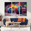 Abstract Graffiti Barbell Canvas Wall Art – Urban Fitness