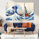 Katsushika Hokusai Kanagawa Giant Wave Wall Art Canvas Print