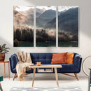 Foggy Mountain Canvas Print Forest Wall Art