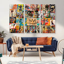 Abstract Art Collage Wall Art Canvas Print – Framed, Ready