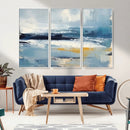 Abstract Ocean Canvas Wall Art - Coastal Blue and Gold by MyGreatCanvas | Canvas Wall Art Prints | Photo Prints & Wall Decor