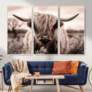 Scottish Cow Longhorn Wall Art Canvas Print
