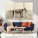 Cowboy Wall Art - Western Horse Canvas Print - Vintage by MyGreatCanvas | Canvas Wall Art Prints | Photo Prints & Wall Decor