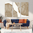 Rustic Brown Tree Ring Wall Art Canvas Print – Framed and