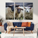 Charming Sheep Portrait Wall Art – Trio of Woolly Companions by MyGreatCanvas | Canvas Wall Art Prints | Photo Prints & Wall Decor