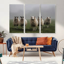 Flock of Sheep in a Mystical Fog – Pastoral Wall Art Canvas by MyGreatCanvas | Canvas Wall Art Prints | Photo Prints & Wall Decor