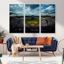 3-Panel Kauffman Stadium Wall Art Print | Large Kansas City