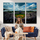 3-Panel Kauffman Stadium Wall Art Print | Large Kansas City