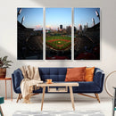PNC Park Evening Game Triple Canvas Wall Art - Pittsburgh