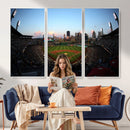 PNC Park Evening Game Triple Canvas Wall Art - Pittsburgh