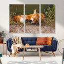 Sleeping Fox Wall Art Canvas Print, Farmhouse Wall Decor and