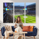 Tottenham Hotspur Stadium Canvas Print, Match Day Triple