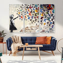 Banksy Graffiti Wall Art Canvas Print: Girl Releasing