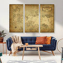 Vintage Game of Thrones Map Wall Art | Westeros and Essos